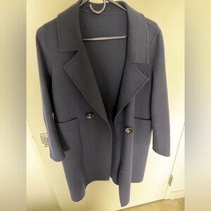 Navy wool coat